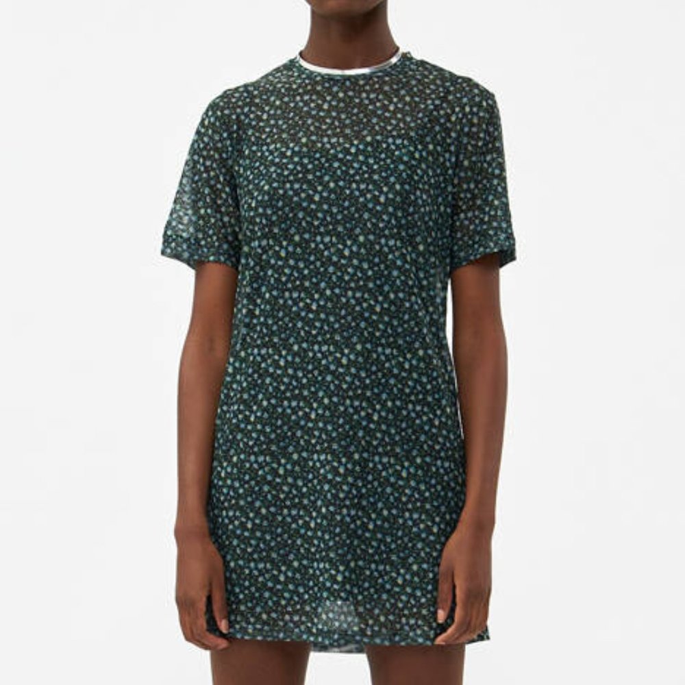 Ivy Floral Shift Mini Dress 90s Y2k Vibe Small